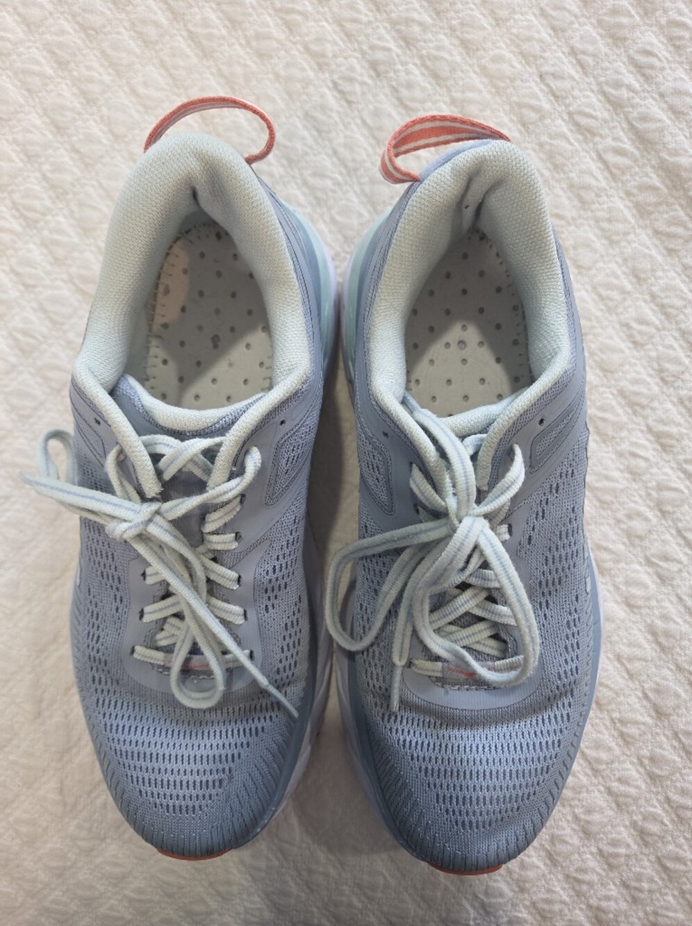 Hoka One One Bondi 7 Women's Size 7 Light Blue Sneakers Running Athletic Shoes - Picture 10 of 15